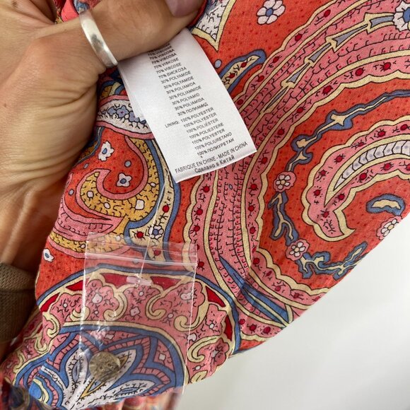 Molly Bracken Women's Multicolor Pink Isabelle Paisley Woven Jumpsuit Size S/XL - Picture 15 of 15